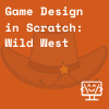 orange square with cowboy hat in background, Coder Kids Icon